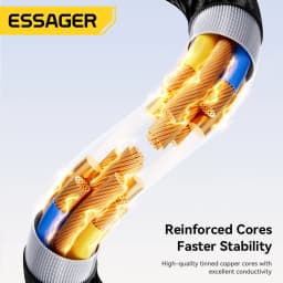 Essager 240W 4-in-1 Fast Charging Cable for IPhone17 16 15 Pro Max Macbook iPad Xiaomi Samsung Macbook USB Type C To USB C Cable