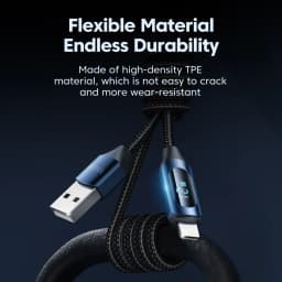 Toocki LED Display USB Cable For iPhone 14 13 12 11 Pro Max Fast Charger Charging Lightning 2.4A USB Wire Cord X XR 8 7 1m 2m