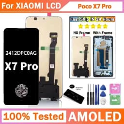 6.67" AMOLED For Xiaomi Poco X7 Pro Lcd Display Touch Screen Digitizer Assembly Replacement For PocoX7 Pro 2412DPC0AG Display
