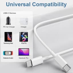 66W Type C PD 30W USB Cable For Apple iPhone 16 15 14 13 11 Pro Max 12 Mini 7 8 Plus XS R Fast Charging USB C Cable Charge Wire