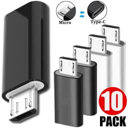 10-1Pcs Type C Male To Micro USB Female Adapter OTG Converter Micro-B To USB-C Connector Phone Charger Cable Adapter For Samsung