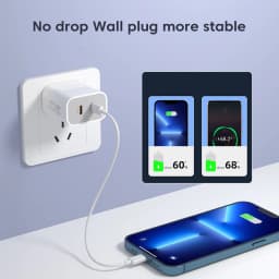 PD 40W Dual USB C Charger Fast Charging QC3.0 Phone Charger Adapter For iPhone Samsung Huawei Xiaomi Type C Charger Quick Charge