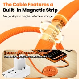 Magnetic 240W Type-C Fast Charging Cable Type C to USB C Data Line For Samsung iPhone17 16 15 Tablet Laptop Data Transfer Charge