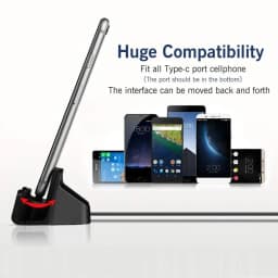 Type C USB Dock Charger for IPhone 15 Pro Max Samsung S24 S23 S22 S7 S6 S8 Plus Micro Cradle Dock Station Stand Charging Base