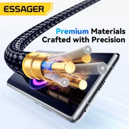 Essager 120W USB Type C Cable PD Super Flash Charging 6A For Xiaomi 14Pro Redmi K70 POCO X6 Black Shark 3Pro LED Digital Display