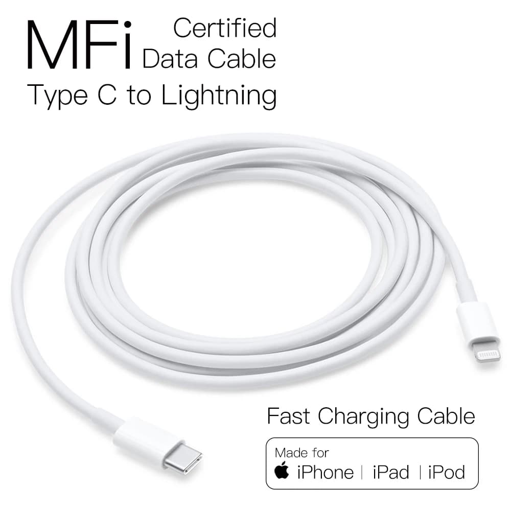 MFi Certified 30W Fast Charging Cable Type C To Lightning 2.4A Charger Cable For iPhone 14 13 12 11 Pro Max Xs SE 7 8 Plus iPad