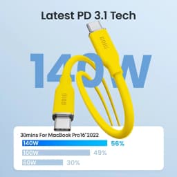 AOHI 140W PD 3.1 USB C to USB C Fast-charging Silky Cable 3.3ft
