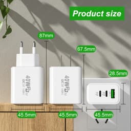 PD 60W USB Charger Type C Fast Charging Phone Charger Adapter For iPhone Samsung Xiaomi Huawei QC3.0 EU/US/UK Plug Wall Charger