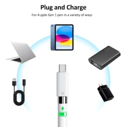 USB C Pencil Adapter for Apple Pencil 1st Generation Type c to for IOS Charger Adapter iPencil Dongle Connector for iPad 10 Gen