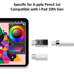 USB C Pencil Adapter for Apple Pencil 1st Generation Type c to for IOS Charger Adapter iPencil Dongle Connector for iPad 10 Gen