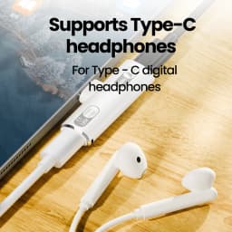 100W Type-C 2-in-1 Earphone Adapter Audio Listening Charging Converter for iphone 15/16 Samsung Tablet Headphone Converter