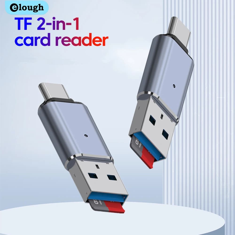 Elough USB 3.0 Card Reader SD TF Card Reader USB C adaptador usb a tipo c High Speed Cardreader For Phone Accessories
