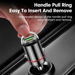 100W Dual Ports Mini Car Pull Ring Charger PD30W USB Type C Multi-Functional Fast Charging Car Charger Adapter For Huawei Xiaomi