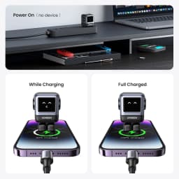 【US Plug】UGREEN 65W 30W GaN Charger Robot Design PD3.0 Fast Charger QC4.0 3.0 PPS for iPhone 18 17 16 Pro Macbook Laptop Table