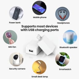 EU/US 10W USB-A Charger 5V 2A Mobile Phone Charging USB Travel Wall Charger For Low-power Appliances Mini Fan Power Bank Charge