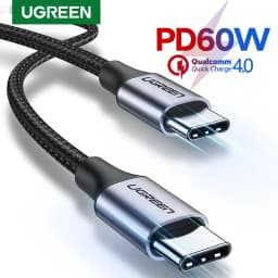 UGREEN 60W USB Type C To USB C Cable For Macbook iPad Samsung Xiaomi PD Fast Charging Charger Cord 3A Fast USB C Cable
