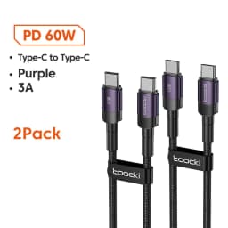 Toocki 100W/60W USB C to Type C Fast Charging Phone Cable for iPhone 17 16 Samsung PS5 Quick Charge Type C Data Wire for Xiaomi
