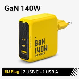 AOHI Youth 140W GaN Charger PD3.1 3-Port Type C Quick Charge For Macbook Pro Laptop USB Fast Charger For iPhone 16 Xiaomi Tablet