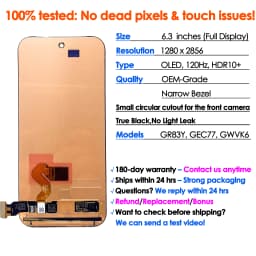 OEM 120Hz OLED For Google Pixel 9 Pro Screen Replacement LCD Phone Mobile Display Touch Digitizer Assembly Repair Kit 9Pro