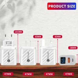 PD 20W Charger USB Type C Fast Charging Digital Display Phone Charge Adapter For iPhone Samsung Xiaomi Quick Charge Wall Charger