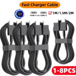 2-8PCS 100W Super Fast USB C to C Charging Cable PD Cord For Samsung Galaxy S22 S23 S24 S25 Ultra Note A53 A54 Data Transfer