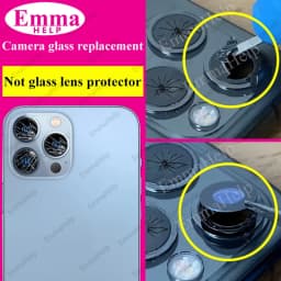 2Set Original Sapphire Back Camera Lens Glass for iPhone 16 15 14 13 12 Pro Max Mini Replacement Parts