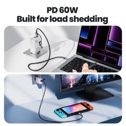 Toocki PD 60W 2 IN 1 USB Type C Cable Fast Charging Data Cord For iPhone 15 16 ProMax Xiaomi Samsung S22 Huawei Charge Data Wire