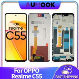 6.72" IPS LCD For OPPO Realme C55 RMX3710 LCD Display Touch Screen Digitizer Assembly With Frame LCD Screen Replacement Parts