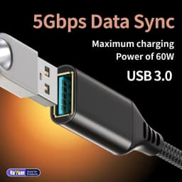 USB 3.0 Extension Cable Male-to-Female Data Transfer Cable for Fast Charging And Sync Compatible with USB Keyboard Mouse HDD