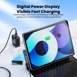 Toocki 90 Degree Lighting To Type C Adapter OTG PD 60W Connector Digital Display Fast Charge For Laptop Converter iPhone 16 15