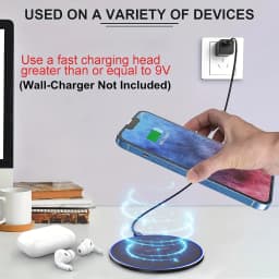 Wireless Charger for Apple iPhone 16 15 14 13 12 Pro Max Samsung Galaxy S22 S21 S20 S10 S9 Huawei Xiaomi Google Pixel