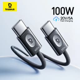 Baseus 100W Fast Charging Cables for iPhone 17 16 15 Plus Promax TypeC To USB Type C Wire Cable For Macbook iPad Data Cord