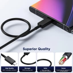 PD 45W 5A Dual USB-C Super Fast Charge Cable For Samsung S23 S24 S25 Plus Note 20 Ultra A53 A54 A55 Type-C Quick Charging Cables