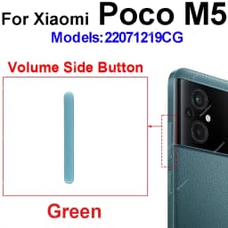 Power Volume Control Buttons For Xiaomi Poco M5 M5s F5 Pro On Off Power Volume Audio Small Side Keys Repair Parts