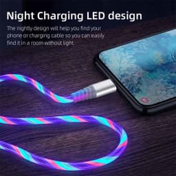 NNBILI USB Type C Cable 3A Fast Charging Data Cord for Samsung Xiaomi OPPO Huawei Phone Charger Micro USB Wire LED Cable