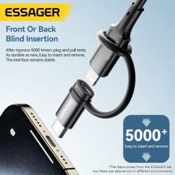 Essager Lighting To USB C Adapter 3A Fast Charging OTG for iPhone 15 XR Pro Type C To Lighting iPhone Connector OTG Converter