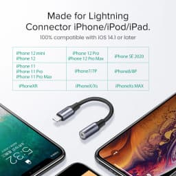 UGREEN Adapter for iPhones MFi DAC Lightning to 3.5mm Headphone Adapter For iPhone 12 11 Pro max xr Aux Cable Phone Accessories