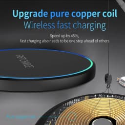 Desktop Mini Wireless Charger Pad LED Light For iPhone 17 16 15 14 13 12 Samsung S25 S24 Xiaomi AirPos Pro Fast Charger Station