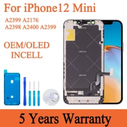AMOLED For iPhone 12 MINI Display LCD Touch Screen Digitizer Replacement Support Face ID For A2399 A2176 A2398 A2400 A2399