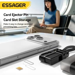 Essager Multifunctional Travel Box 60W USB C To Type C Micro Lightning Cable Set Fast Charging For IPhone Xiaomi Storage Box Pin
