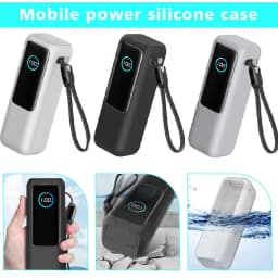 Silicone Case For Anker Zolo 25000mAh 165W Power Bank Portable Charger Protective Case Travel Carrying Case TF/SIM Storage Bag