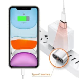 2Pcs USB Type C OTG Converter Portable USB-C Male to Female Adapter Universal Connection for MacBook Laptop Huawei Samsung