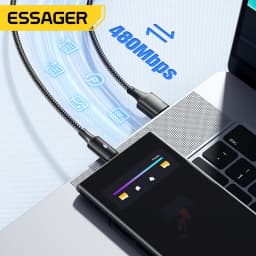 Essager 120W USB Cable Type C Fast Charging 6A USB C Charger Wire Data Cord For Xiaomi 11 Pro Huawei P40 Samsung S21 Ultra S20