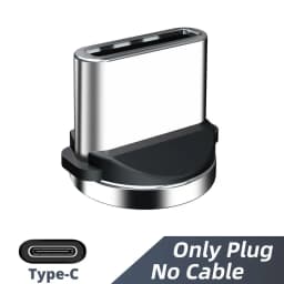1/3/5 pcs Round Magnetic Cable Tip Micro USB Magnetic Charger Cable Plug USB Type C Magnet Cable Adapter 360 Rotate Cable Tips