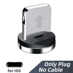 1/3/5 pcs Round Magnetic Cable Tip Micro USB Magnetic Charger Cable Plug USB Type C Magnet Cable Adapter 360 Rotate Cable Tips