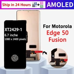 6.7'' P-OLED Edge50Fusion Display For Motorola Moto Edge 50 Fusion LCD Display Touch Screen Digitizer Assembly With Fingerprint