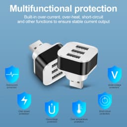 3 Port USB Slots Adaptor Extender USB 3 in 1 2.0 Multple USB Interface Extender USB Splitter Hub Auto Electronics Accessories