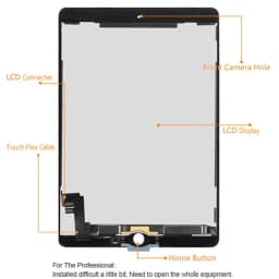 9.7" LCD For Apple iPad Air 2 iPad 6 A1567 A1566 Display Touch Screen Digitizer Panel Full Assembly Replacement Repair Parts
