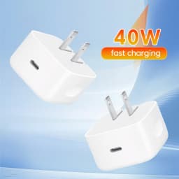 PD40W Super Fast Charge US/UK/EU Mobile Phone Charger USB C Portable Charger For Iphone 17 16 15 Samsung POCO Ipad