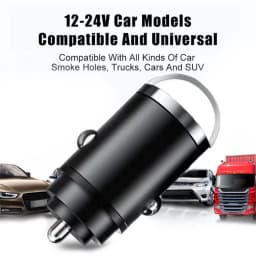 USB 100W Mini Car Charger Fast Charging Head Cigarette Lighter in Car For Xiaomi Samsung Huawei QC3.0 PD Type C Car Phone Charge